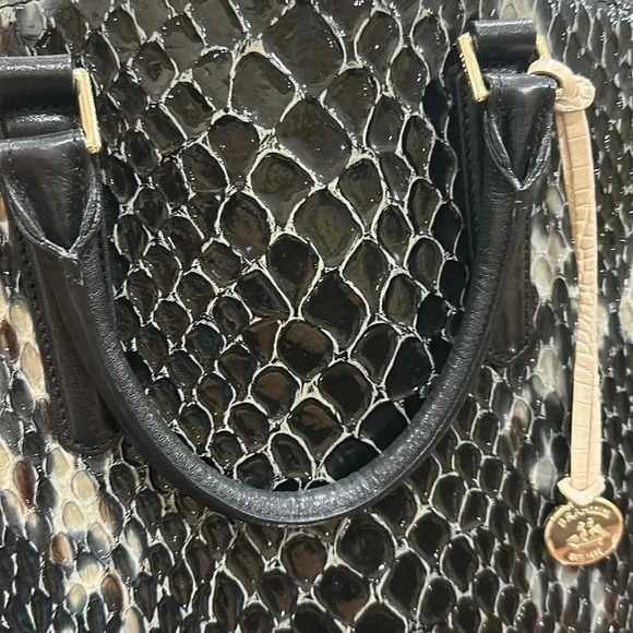 BrahminDuxbury Satchel Black Carlisle Leather Bag - Picture 3 of 6